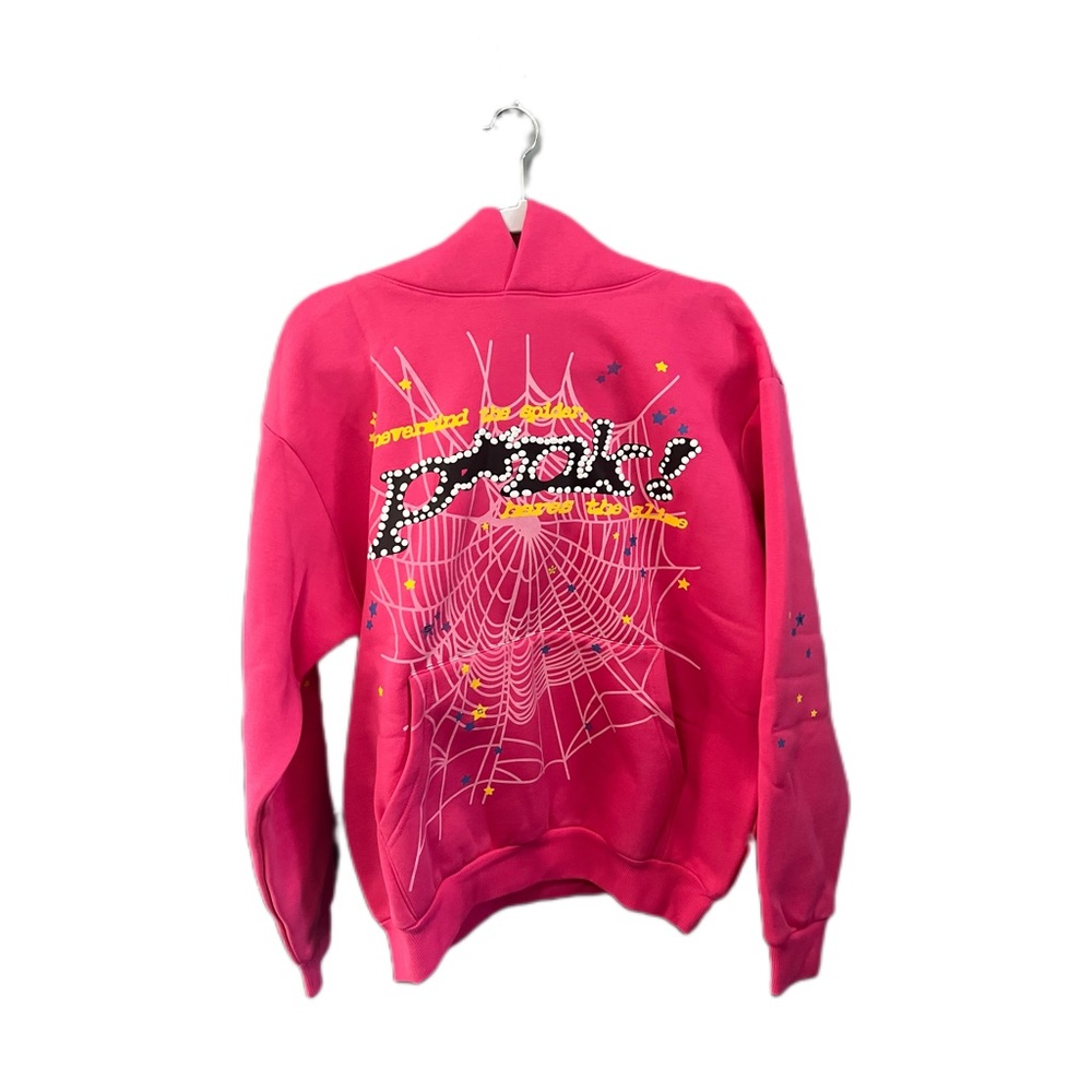 Pink punk sp5der hoodie